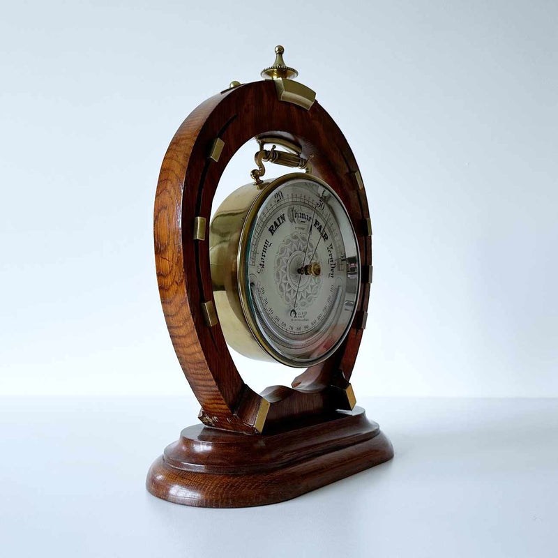 Hall Barometer Late Victorian Aneroid Barometer on Stand by Hall & Co of 56 King St ...