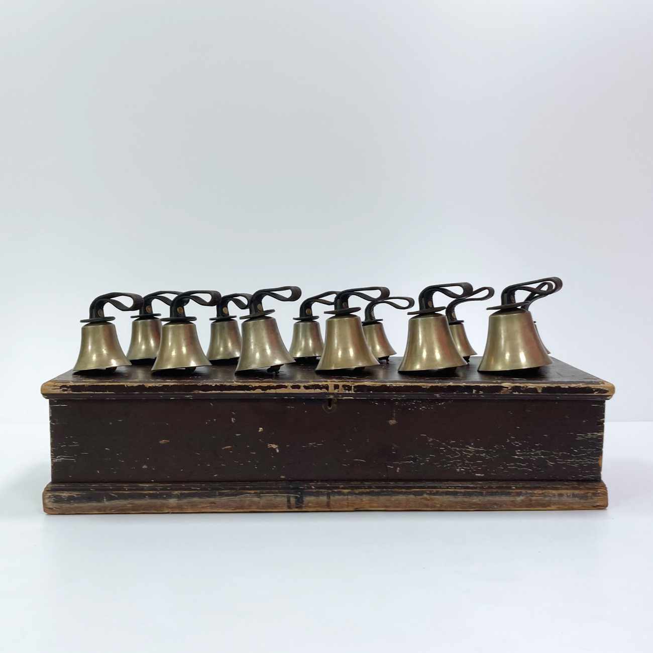 Late Victorian Cased Set of Twelve Handbells by Warners of London Jason Clarke Antiques
