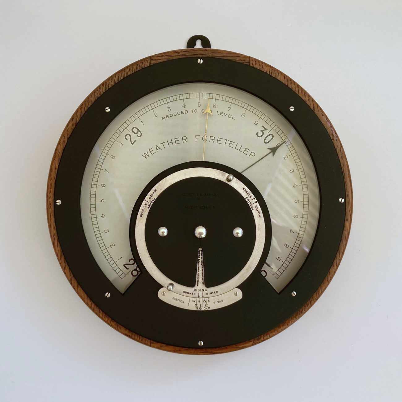 Barometer World Early Twentieth Century Weather Foreteller Aneroid Barometer by ...