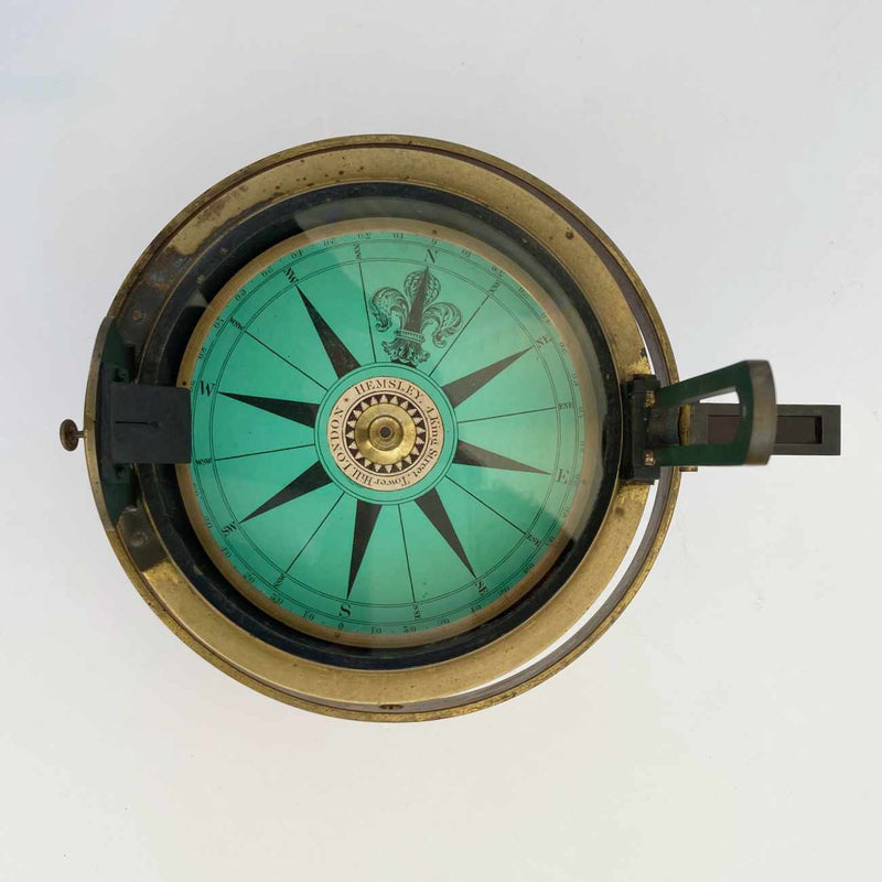 William IV Dry Card Marine Sighting Compass by Hemsley of Tower Hill London