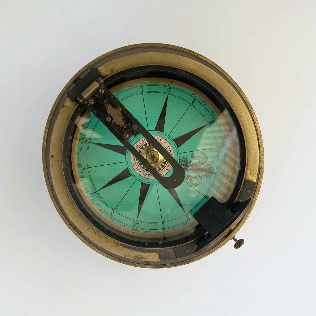 William IV Dry Card Marine Sighting Compass by Hemsley of Tower Hill ...