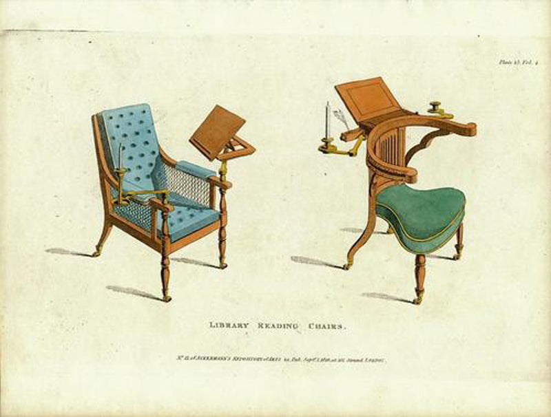 Regency Library Chair or Cock Fighting Chair in Burgundy Leather & Square Cup Castors