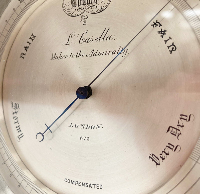 Mid Victorian Aneroid Barometer by Louis Casella of London