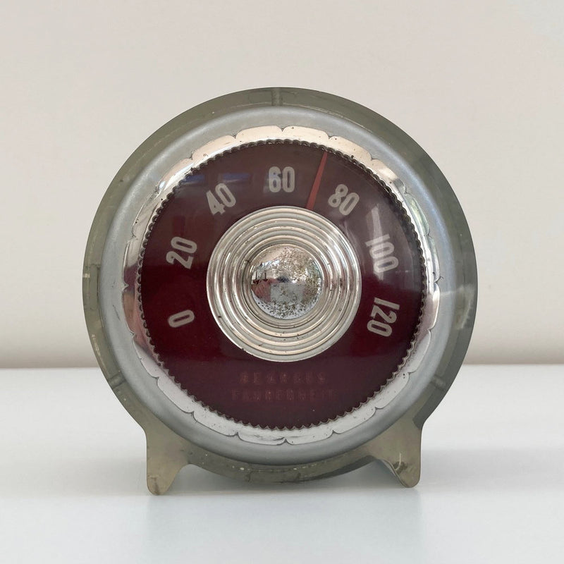 Art Deco Aneroid Barometer & Thermometer Desk Set by Joseph Lucas Ltd