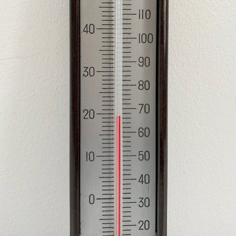 Art Deco Brown Bakelite Wall Thermometer by Negretti & Zambra London