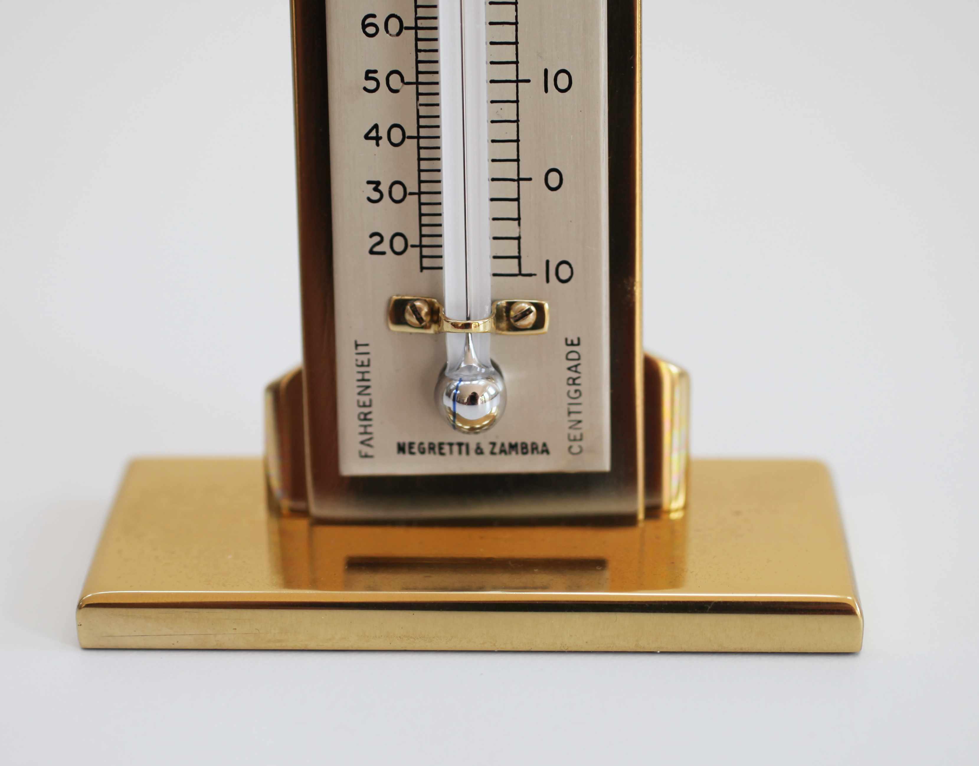 Art Deco Period Desk Thermometer by Negretti & Zambra London