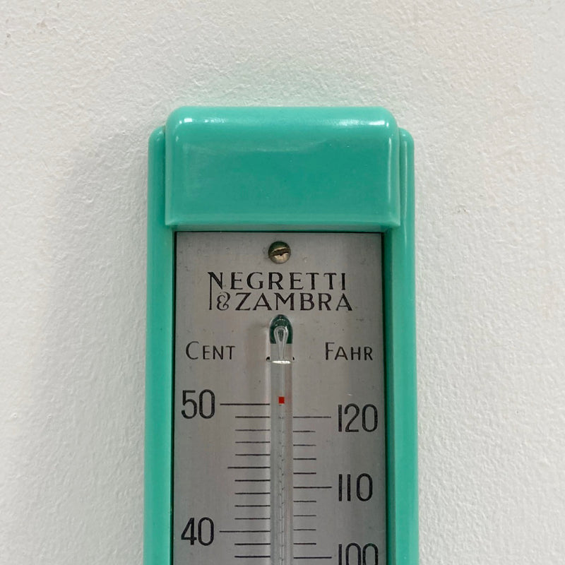Art Deco Turquoise Bakelite Wall Thermometer by Negretti & Zambra London