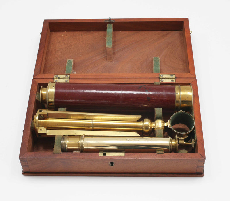George IV Cased Pancratic Eyetube Telescope on Stand by Dollond of London