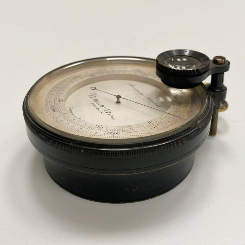 Late Victorian Surveying Aneroid Barometer in Case by Elliott Brothers London