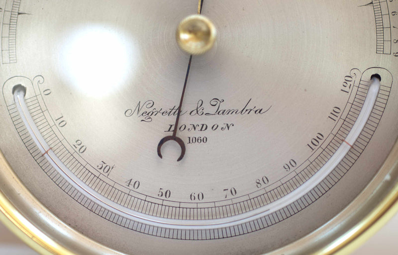 Barometer World Victorian Brass Cased Aneroid Barometer by Negretti & Zambra London ...