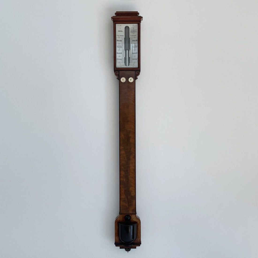 Early Victorian Mahogany Stick Barometer by Patrick Adie of London ...