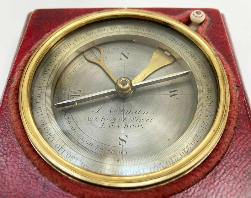 William IV Desk Compass with Inclinometer by John Newman of Regent Street - Jason Clarke Antiques
