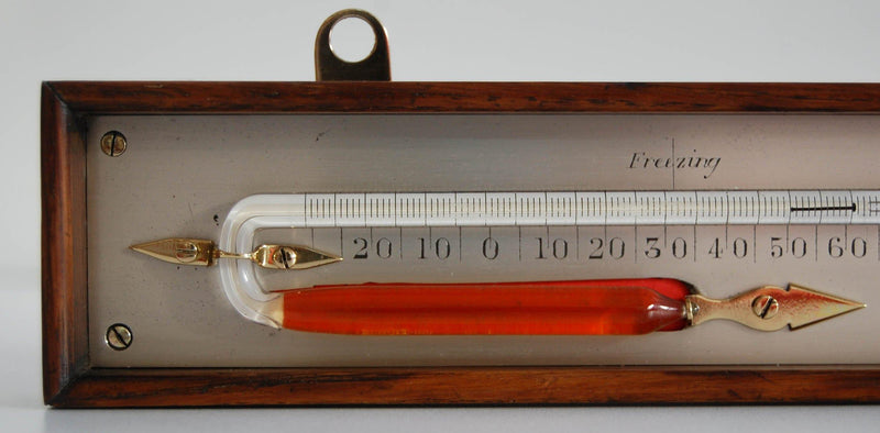 Early nineteenth Century Oak Cased Rutherford Type Minimum Thermometer by Adie & Son Edinburgh - Jason Clarke Antiques