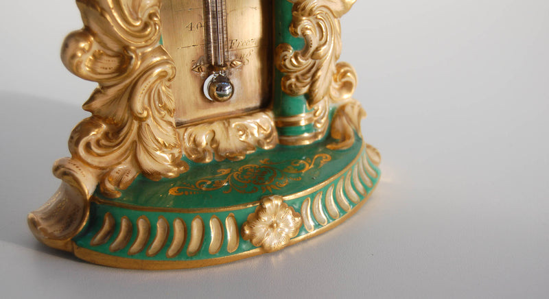 William IV Porcelain Desk Thermometer by Minton Potteries, Staffordshire.