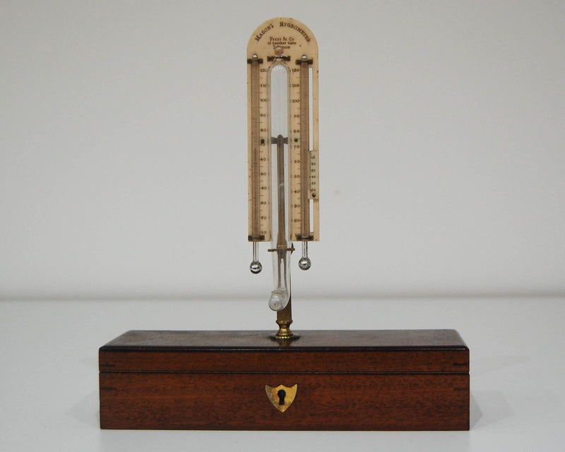 Early Victorian Cased Masons Hygrometer by Pizzi & Co, London - Jason Clarke Antiques