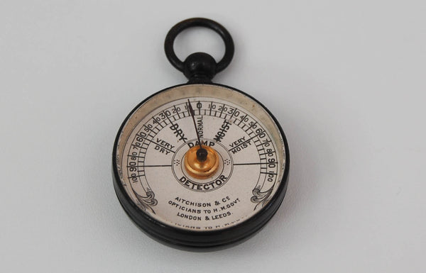 Edwardian Cased Pocket Damp Protector or Hygrometer by Aitchison & Co of London & Leeds