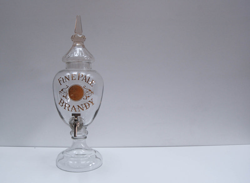 Large Glass Brandy Dispenser or Brandy Fountain for Benskins Brewery, Watford.
