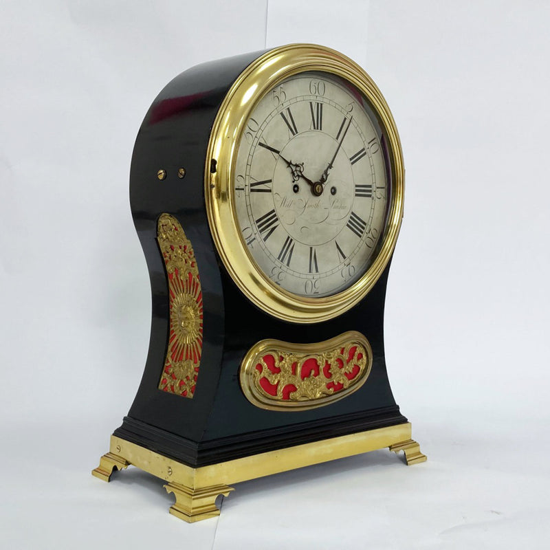 Georgian Twin Fusee Balloon Bracket Clock by William Smith London - Retailed by Percy Webster