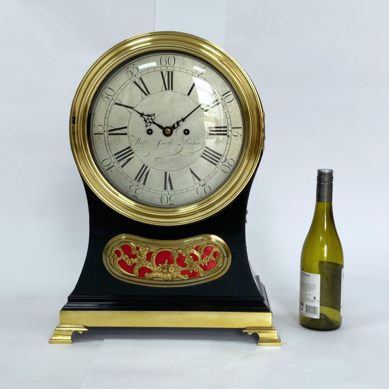 Georgian Twin Fusee Balloon Bracket Clock by William Smith London - Retailed by Percy Webster