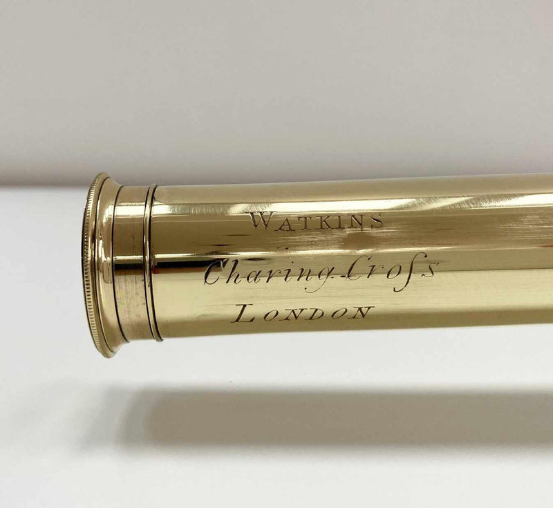Eighteenth Century Four Draw Telescope by Watkins of Charing Cross Engraved to Frances Nisbet - Jason Clarke Antiques