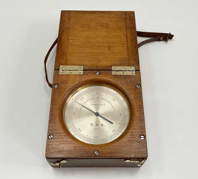 Late Victorian Cased Aneroid Barometer Altimeter by Pertuis, Naudet, Hulot & Bourgeois (PNHB) - Jason Clarke Antiques