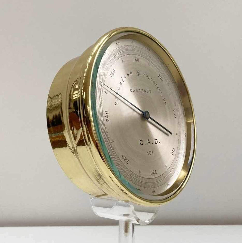 Late Victorian Cased Aneroid Barometer Altimeter by Pertuis, Naudet, Hulot & Bourgeois (PNHB) - Jason Clarke Antiques