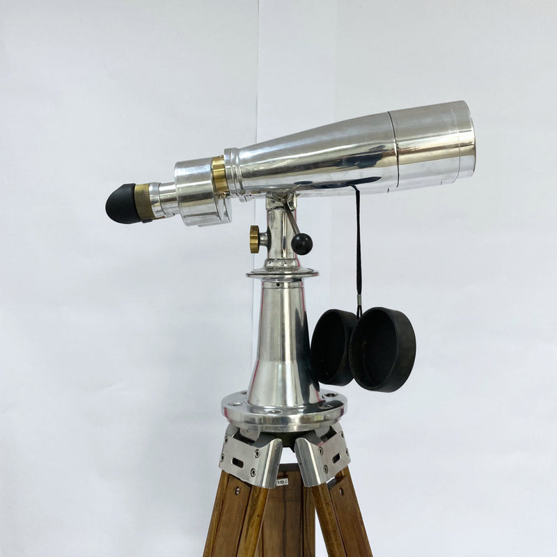 Mid Twentieth Century Fuji Meibo 15 x 80 Marine Binoculars on Tripod Mount