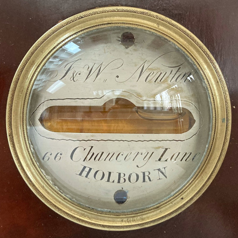 George III Wheel Barometer by The Globemakers J&W Newton of 66 Chancery Lane London