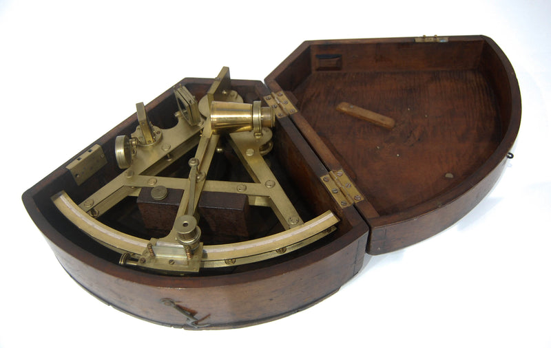 George III Cased Double Framed Sextant by Robert Brettell Bate of Poultry, London