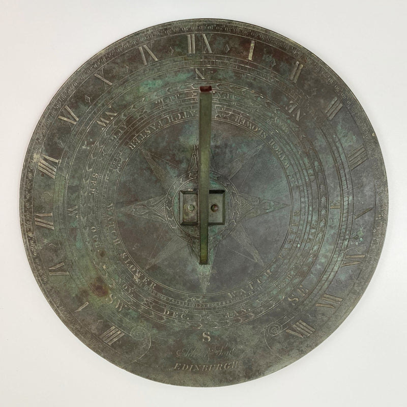 Very Large Early Nineteenth Century Sun Dial by Adie & Son Edinburgh