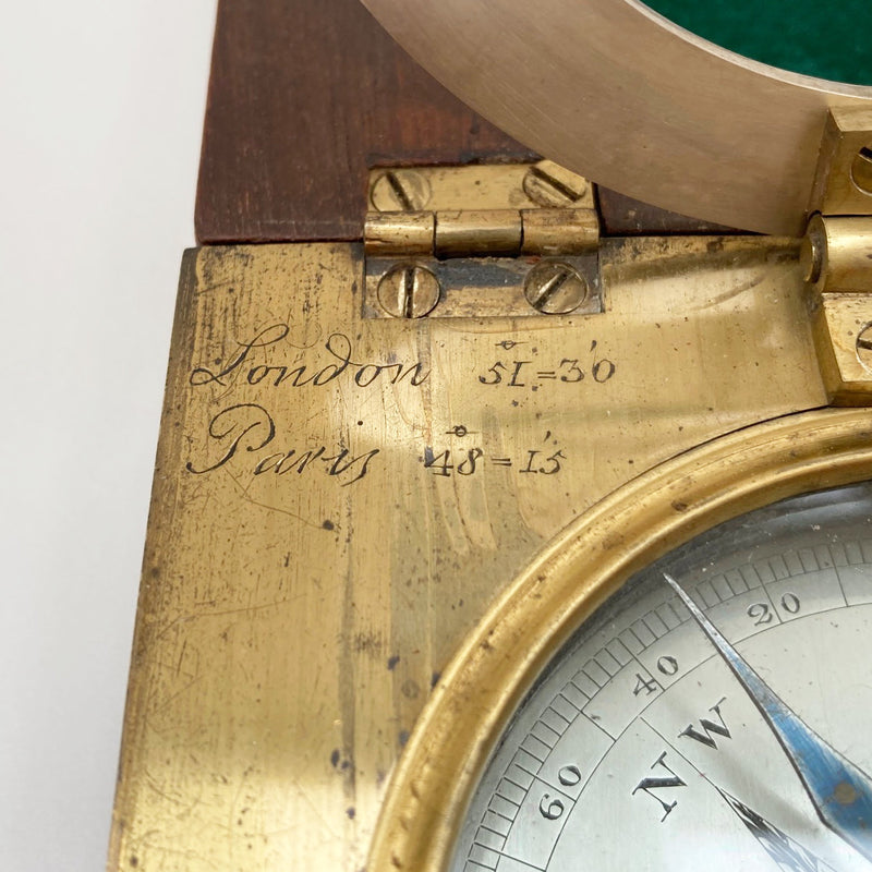 George III Pocket Inclining Sundial by Thomas Rubergall of London