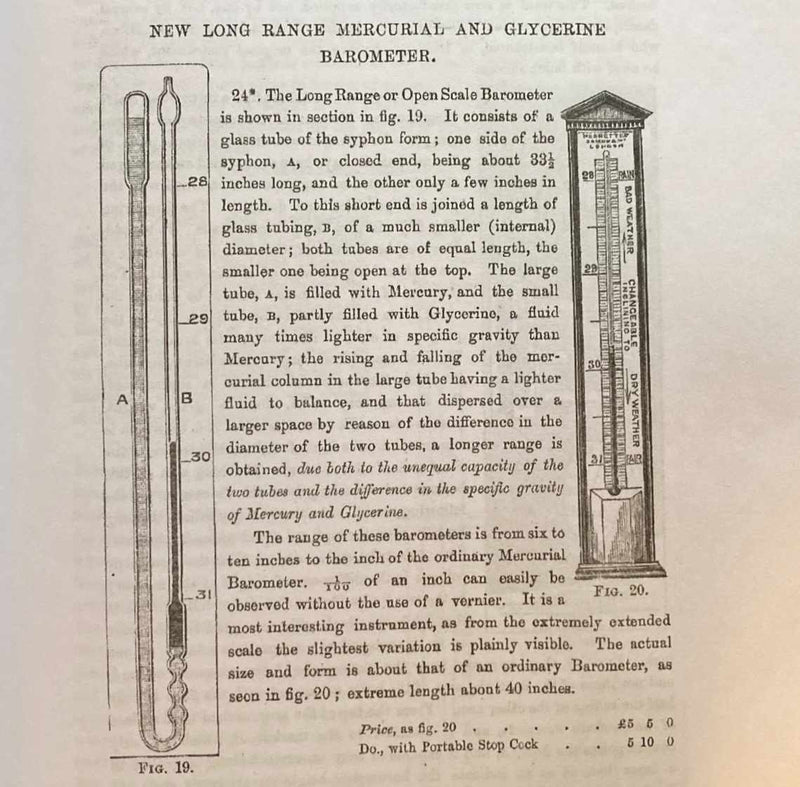 Late Victorian Long Range Glycerine Barometer by Negretti & Zambra of London
