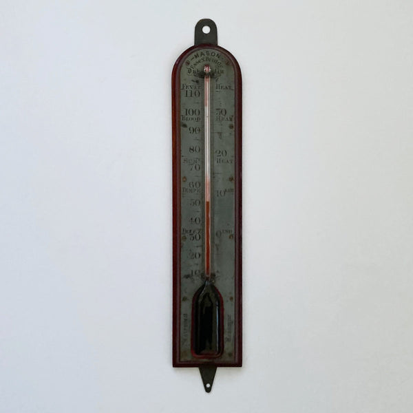 Large Early Victorian Wall Thermometer by Mason of Essex Bridge Dublin