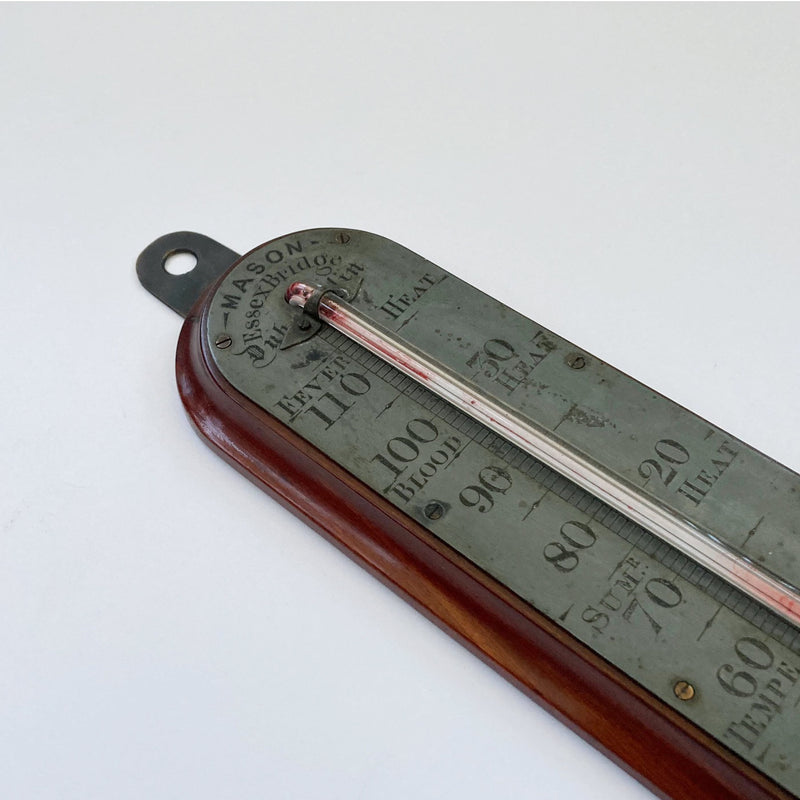 Large Early Victorian Wall Thermometer by Mason of Essex Bridge Dublin