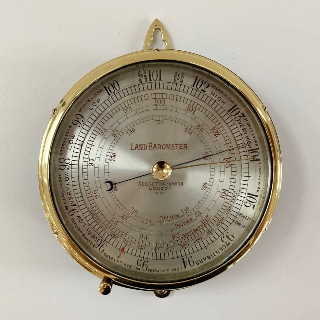 Rare Land Aneroid Barometer by Negretti & Zambra, London – Jason Clarke ...
