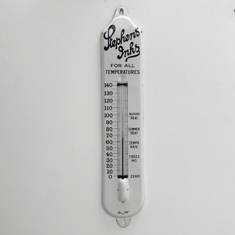 Large Stephens Ink Enamelled Advertising Wall Thermometer – Jason ...