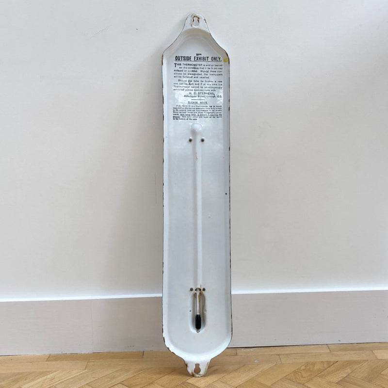 Large Stephens Ink Enamelled Advertising Wall Thermometer