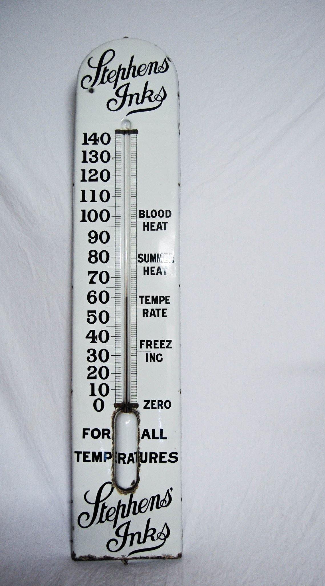 An Early Twentieth Century Giant Stephen's Ink Thermometer Advertising ...
