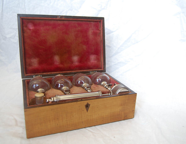 Late Nineteenth Century French Cased Medical Cupping Set