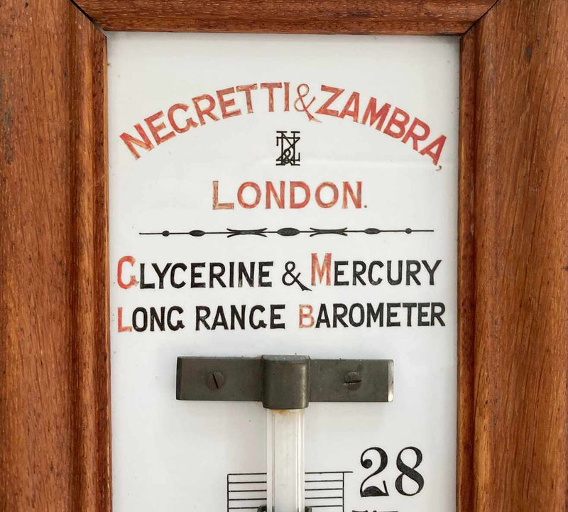 Late Victorian Long Range Glycerine Barometer by Negretti & Zambra of London