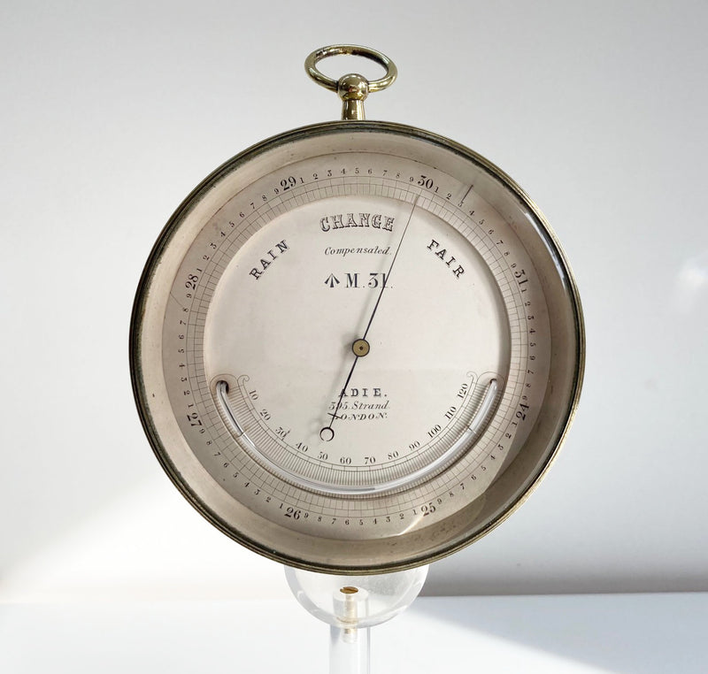 Early Victorian Met Office Aneroid Precision Barometer by Patrick Adie London