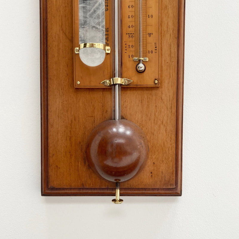 Rare Early Victorian Stick Barometer Weather Station by S&B Solomons of London