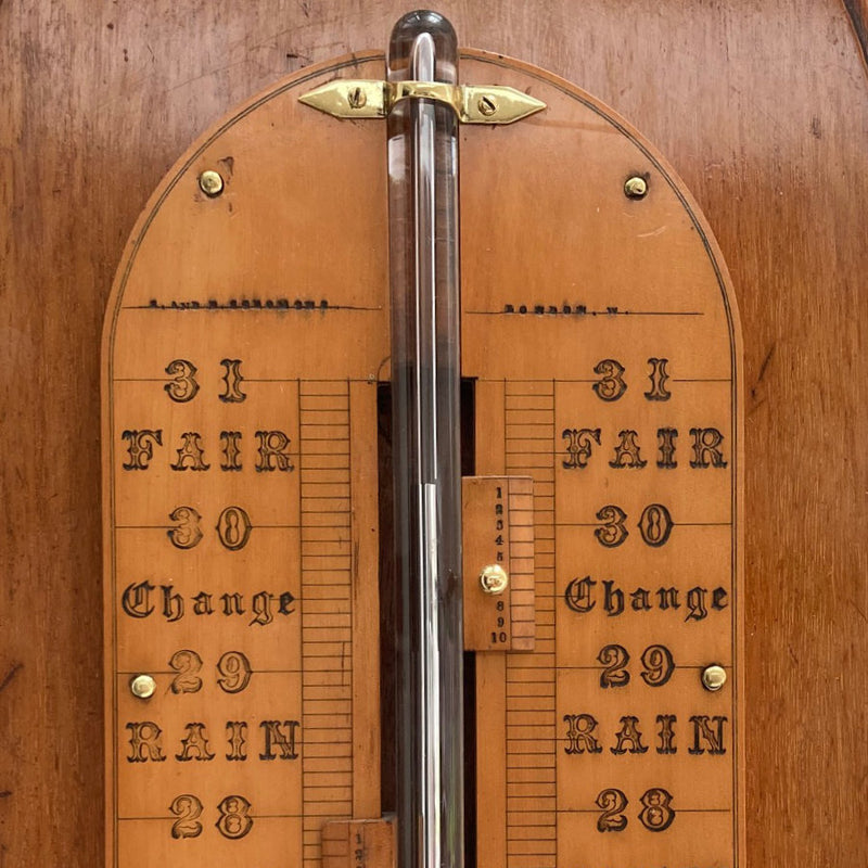 Rare Early Victorian Stick Barometer Weather Station by S&B Solomons of London