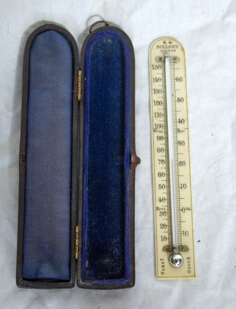 Nineteenth Century Cased Travelling Thermometer by Dollond of London