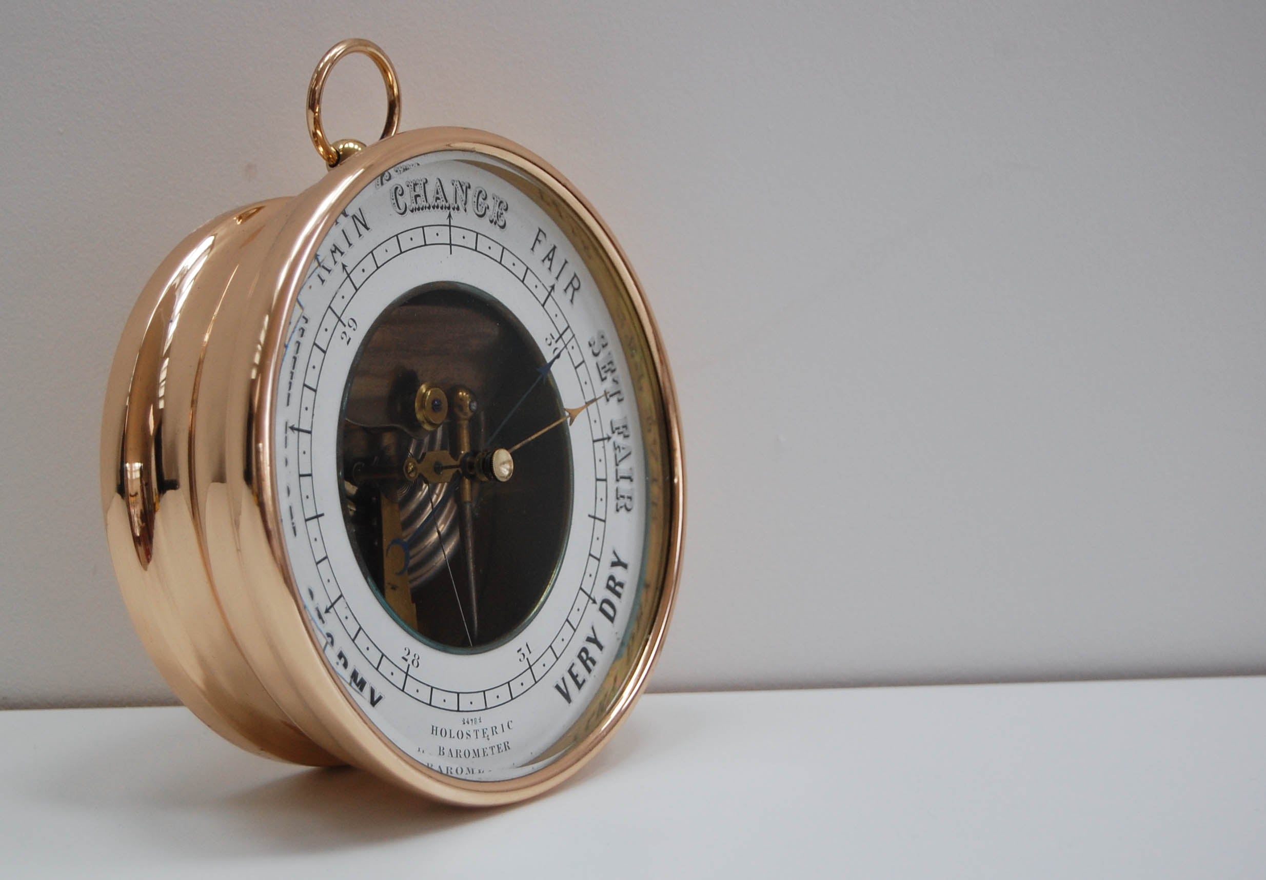 Mid-Victorian Open Dial Holosteric Aneroid Barometer by Naudet (PNHB ...