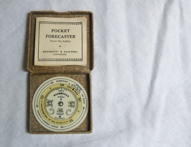 Early Twentieth Century Negretti & Zambra Patent Pocket Weather Forecaster - Jason Clarke Antiques