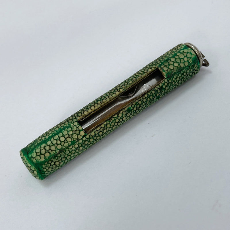 Late Victorian pocket sand timer with shagreen case