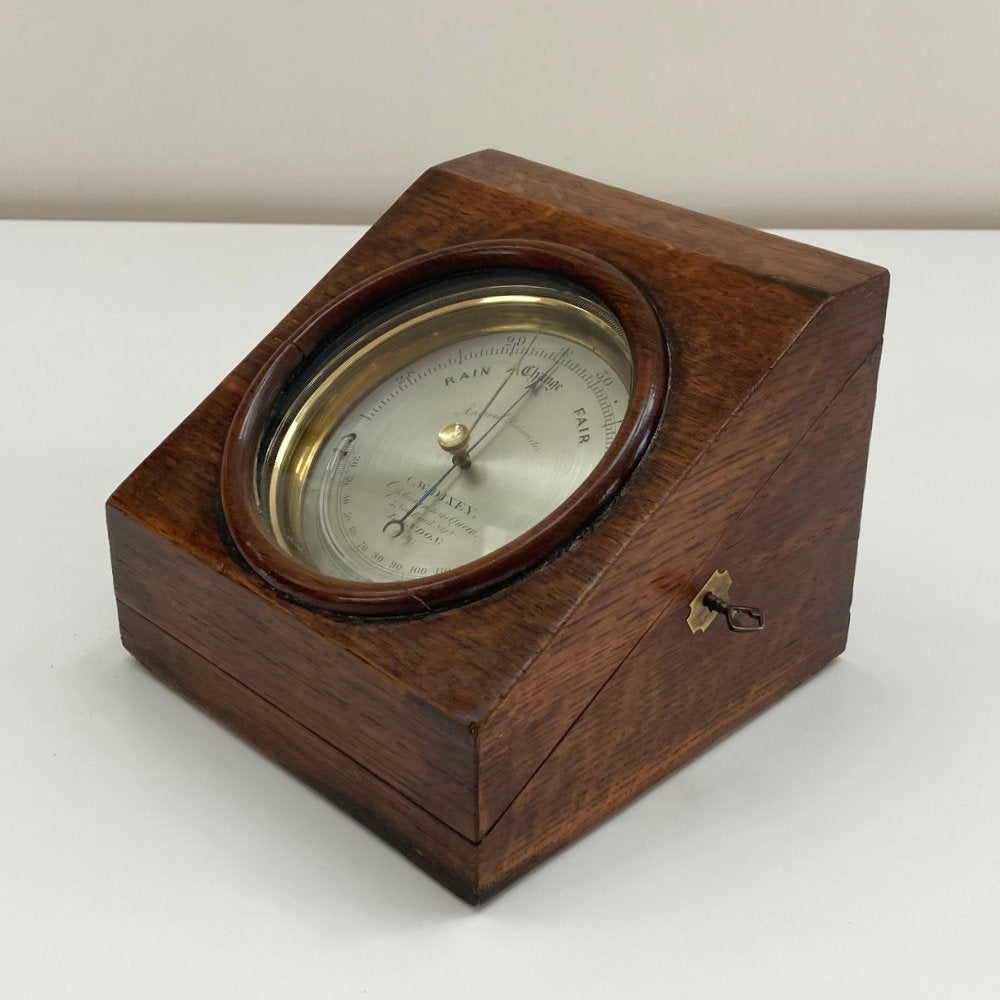 Early Victorian Oak Cased Desk Barometer by CW Dixey London – Jason ...
