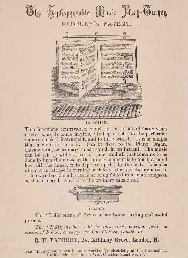 Victorian Padbury’s Patent Indispensable Music Leaf Turner