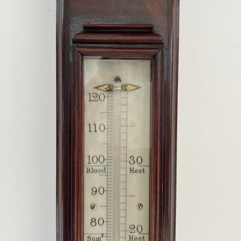 Early Victorian Pagoda Stick Barometer by Bate of London
